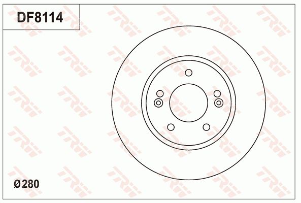 长安 逸动 2014款 1.5T 自动运动尊贵型(JL476ZQCA) TRW DF8114 前刹车盘 EAN编码:3322938261283 