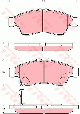 一汽 佳宝V77 2016款 1.0L商用版DAM10AR TRW GDB3290 前刹车片 特定生产商:NBK;磨损报警触点:带磨损音频报警;检测记号:E9 90R - 01107/598;高度（毫米）:52,6;长度（毫米）:136,5;厚度2（毫米）:17,4;厚度1（毫米）:17;EAN编码:3322937300594;开槽:有;倒角:有;消音片:2 + 2 + 2;弹簧:1 