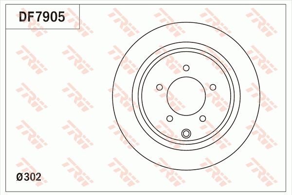北汽威旺 威旺S50 2016款 1.5T 手动欢动超越版(4A91T) TRW DF7905 后刹车盘 制动盘类型:实心盘;制动盘厚度（毫米）:10;直径（毫米）:302;孔所在圆周直径（毫米）:114,3;孔的数量1:5;高度（毫米）:60,1;最小厚度（毫米）:8,4;螺纹尺寸:12.6;定心直径（毫米）:80;EAN编码:3322938101718 