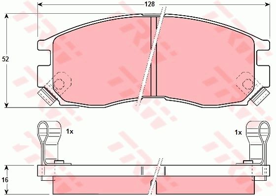 长安凯程 睿行ES30 2019款 乐享型 TRW GDB1128 前刹车片 特定生产商:SUMITOMO;磨损报警触点:带磨损音频报警;检测记号:E9 90R 01705/042;高度（毫米）:52;长度（毫米）:128;厚度（毫米）:16;EAN编码:3322936411284;开槽:有;消音片:4;弹簧:2 