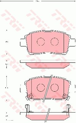 比亚迪 元新能源 2016款 双模版 1.5L 全时四驱旗舰型(BYD473QE) TRW GDB7075 前刹车片 长度（毫米）:116,5;高度（毫米）:51,5;厚度（毫米）:16,5;磨损报警触点:带磨损音频报警;EAN编码:3322937301799;开槽:有;倒角:有;消音片:4;弹簧:2 