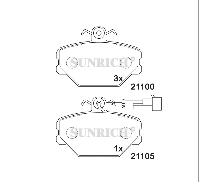 新雅途 新雅途 2007款 T1 1.3L 五挡手动 国II(RN413EF3) 昊晖 SR0071.01 前刹车片 宽度:90.1;高度:63;厚度:16.7 